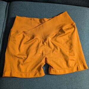 Burnt orange workout shorts